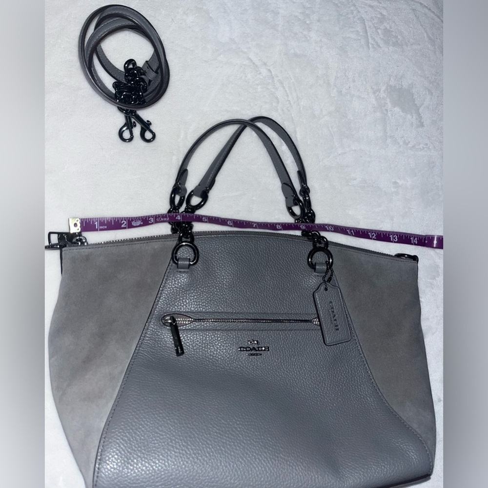 Chain Prairie Satchel Dark Gunmetal/ Heather Gray - Picture 4 of 9